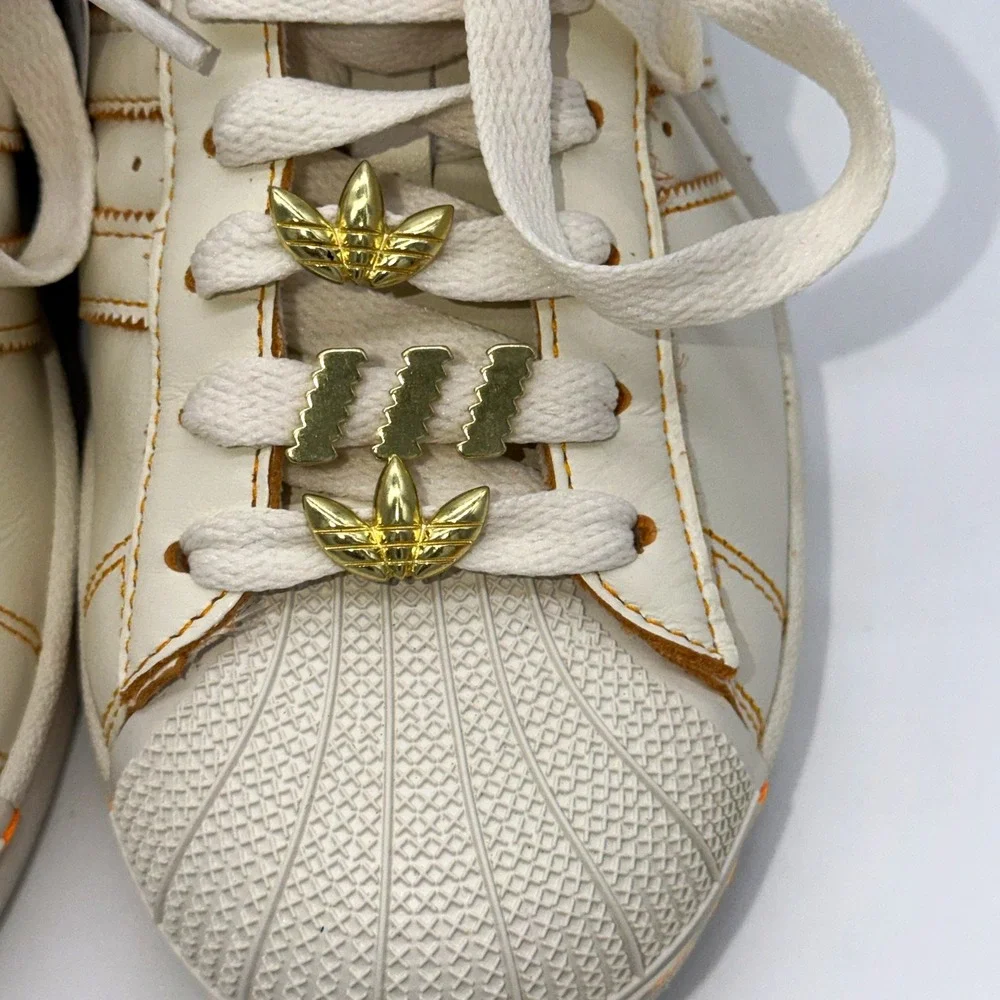Adidas Women's Superstar II W Shoes JS1379 Size 8.5 Off White Gold Metallic NWT